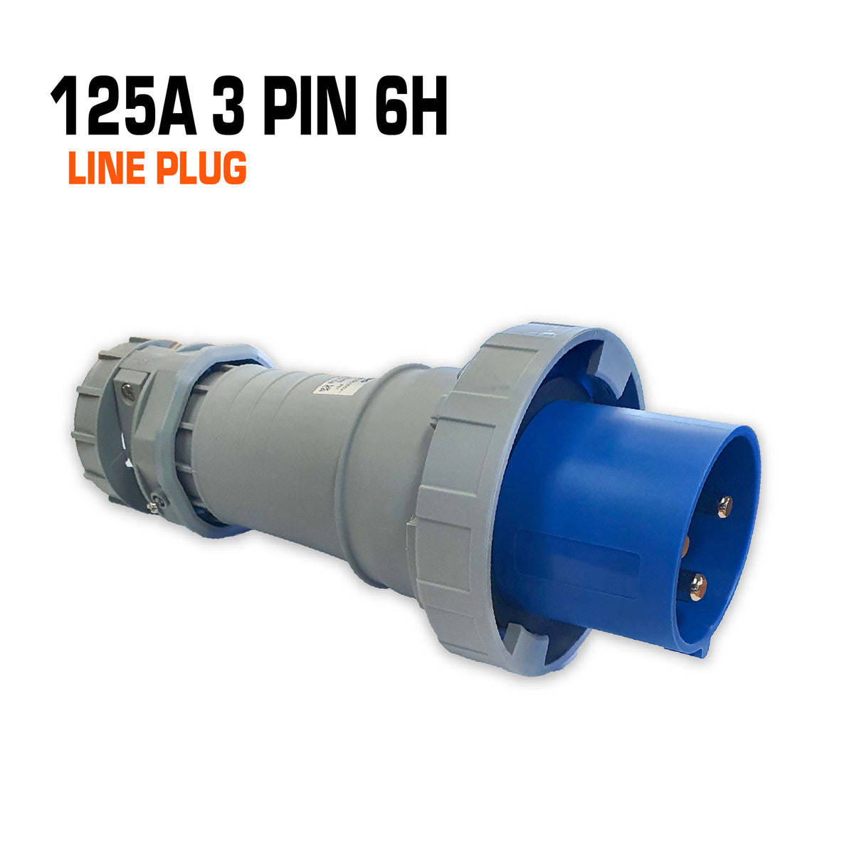 QIXING IP67 Line Plug - 125A 3 PIN QX3400