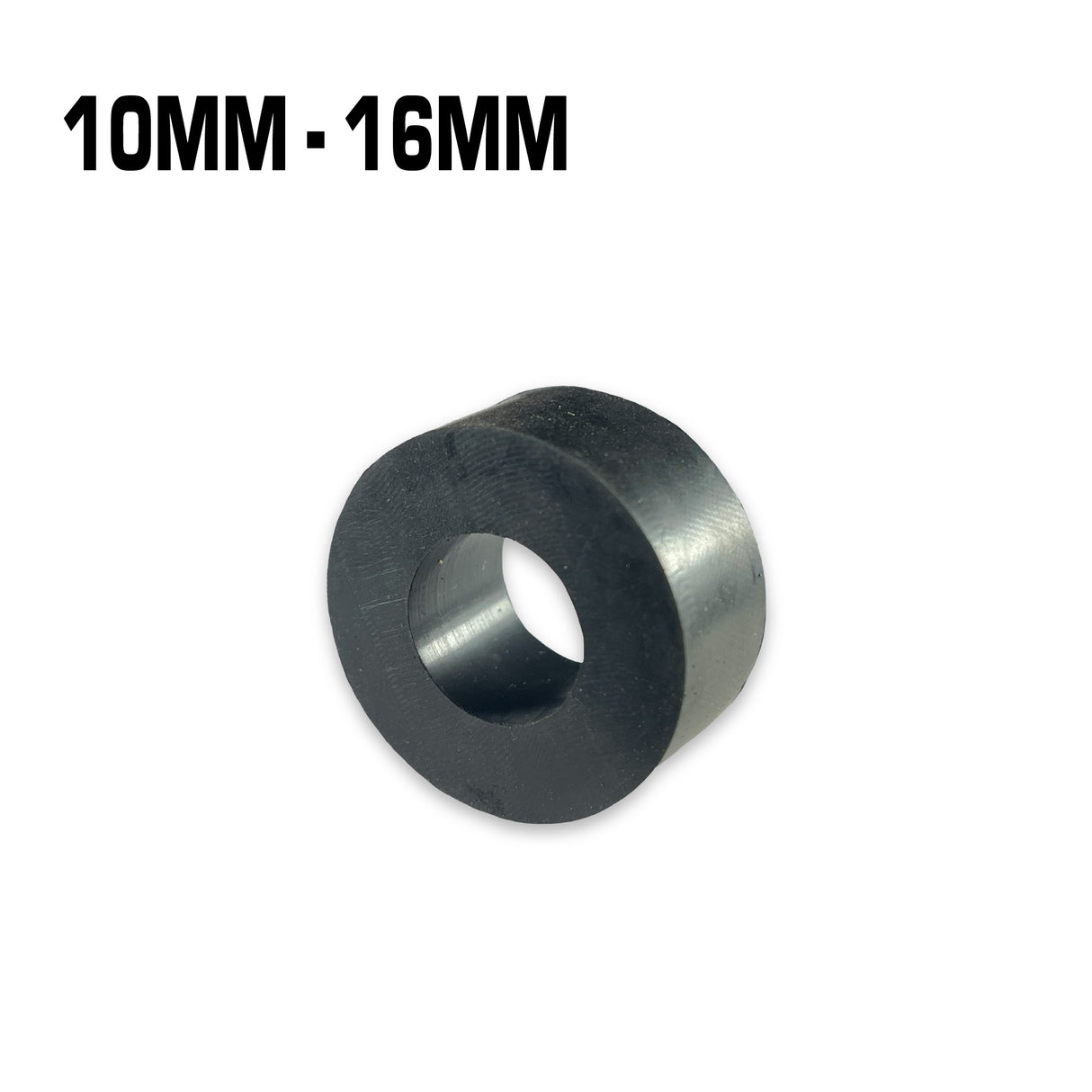 Rubber bushing 10mm - 16mm black.