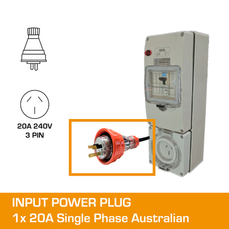 20 amp to 15 amp adapter single phase plug