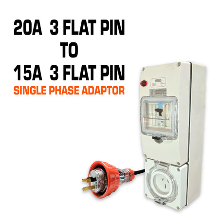 20 amp to 15 amp adapter single phase