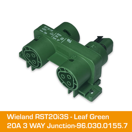 WIELAND RST20i3 3 Way Junction G3 Leaf Green