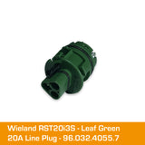 WIELAND RST20i3 Line plug male G3 screw fitting Leaf Green