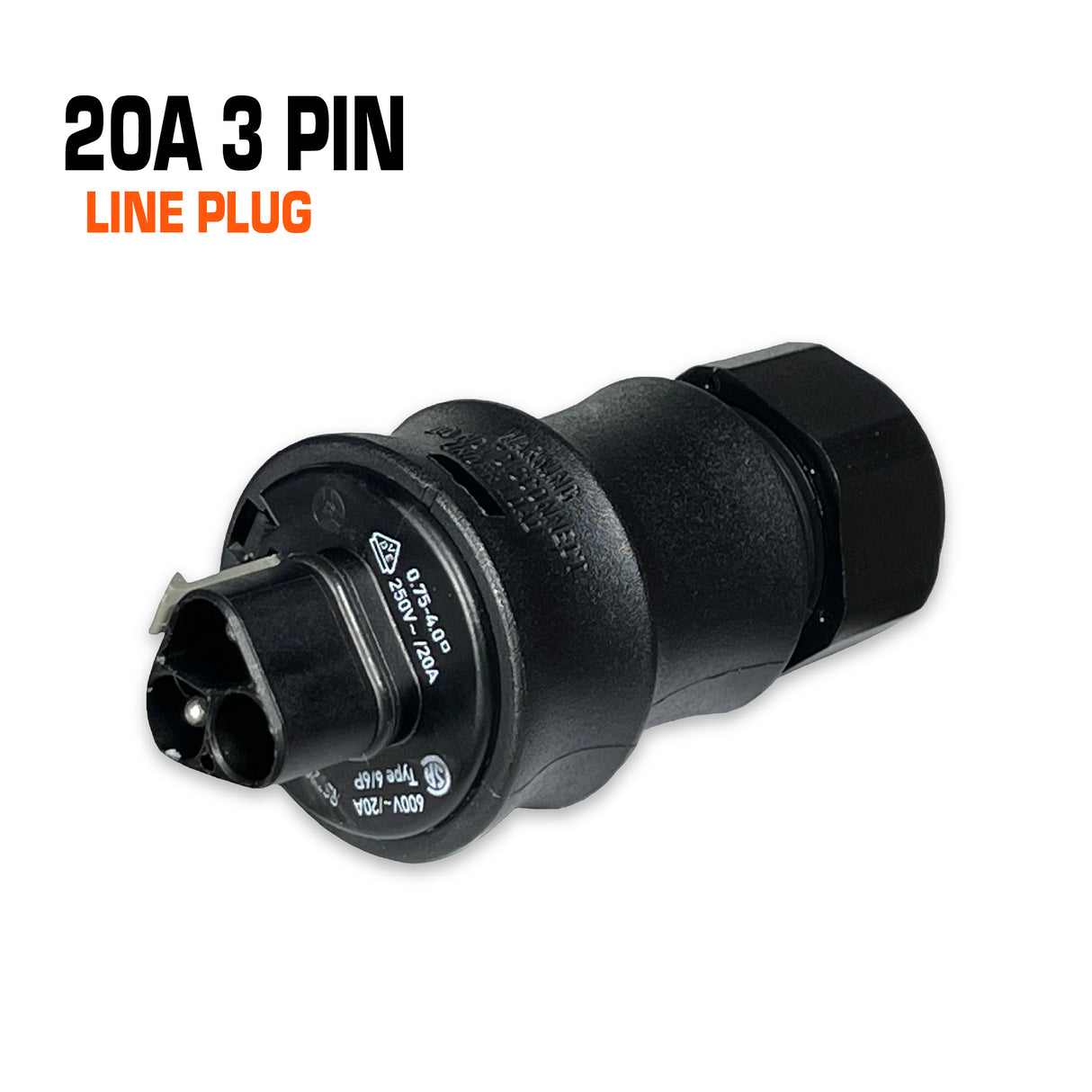 Wieland 20 amp 3 pin line plug.