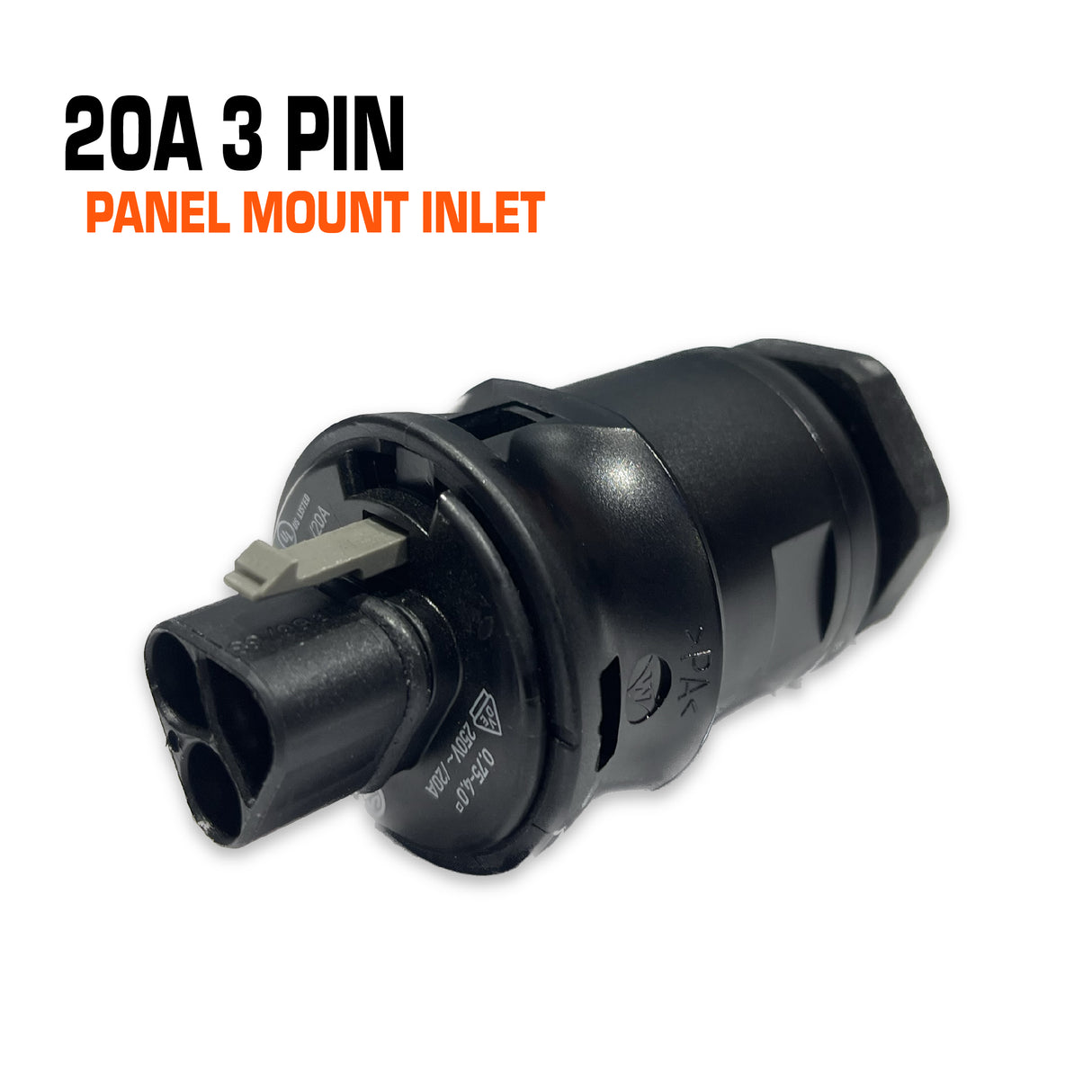 Wieland 20 amp 3 pin panel mount inlet.