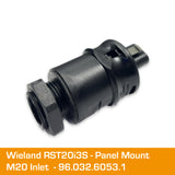 WIELAND RST20i3 Panel inlet  3P Screw M20 thread G3.