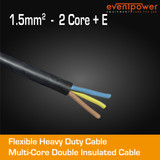 1.5mm2 2C+E Black Flex Cable