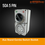 Aus Stand Combo Switch Socket 50A 5 PIN