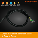 6mm2 Flex 4C+E Black Cable