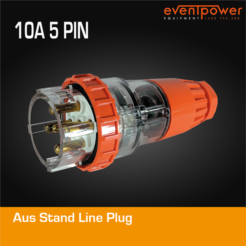 Aus Stand Line Plug 10A 5 PIN