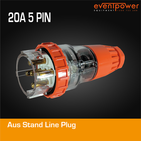 Aus Stand Line Plug 20A 5 PIN
