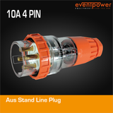 Aus Stand Line Plug 10A 4 PIN