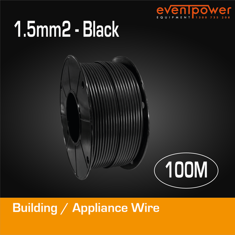 1.5mm2 V90HT PVC 0.6/1kV Single Core Flex Black