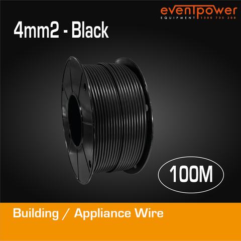 4mm2 V90HT PVC 0.6/1kV Single Core Flex Black
