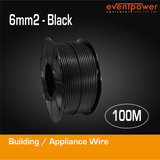 6mm2 V90HT PVC 0.6/1kV Single Core Flex Black