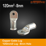Copper Cable Lug - 120mm Lug 8mm Hole
