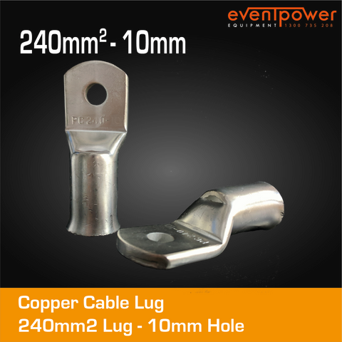 Copper Cable Lug - 240mm Lug 10mm Hole