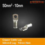 Copper Cable Lug - 50mm Lug 10mm Hole