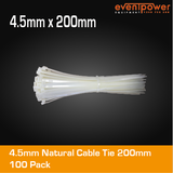 4.5mm Natural Cable Tie 200mm 100pk