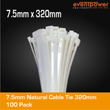 7.5mm Natural Cable Tie 320mm 100 pack