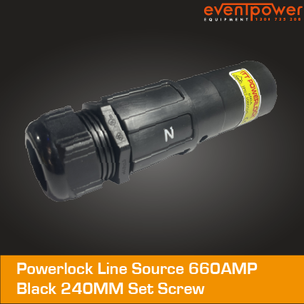 Powerlock Line Source 660Amp BLK Crimp 240mm