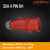 Mennekes IP44 Line Plug - 32A 4 PIN