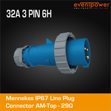 Mennekes IP67 Line Plug - 32A 3 PIN