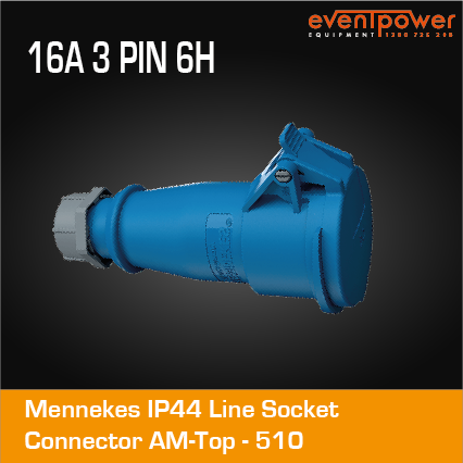 Mennekes IP44 Line Socket - 16A 3 PIN