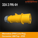 Mennekes IP44 Line Plug - 32A 3 PIN