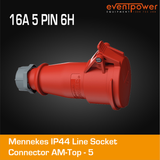 Mennekes IP44 Line Socket - 16A 5 PIN