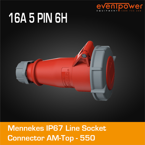 Mennekes IP67 Line Socket - 16A 5 PIN