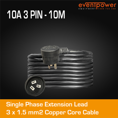 10 Amp Piggyback Extension Lead - 10M