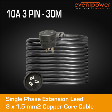 10 Amp Piggyback Extension Lead - 30M