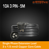 10 Amp Piggyback Extension Lead - 5M