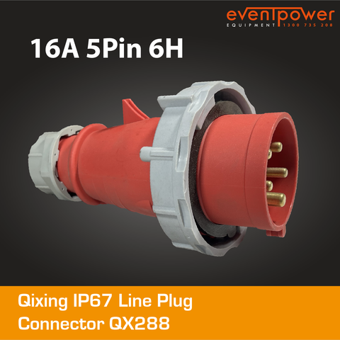 Qixing IP67 Line Plug-16A 5 PIN QX288