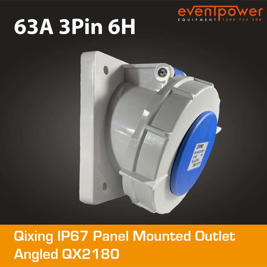 Qixing IP67 Panel Outlet Angled - 63A 3 Pin QX2180 – EVENTPOWER EQUIPMENT