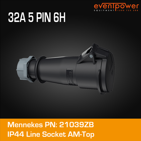 Mennekes IP44 Line Socket - 32A 5 PIN