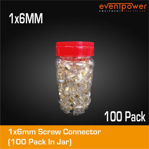 1x6mm Screw Connector (100 Pack In Jar)