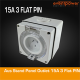 Aus Stand Panel Outlet 15A 3 Flat PIN