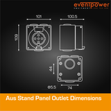 Aus Stand Panel Outlet 40A 5 PIN