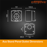 Aus Stand Panel Outlet 50A 5 PIN