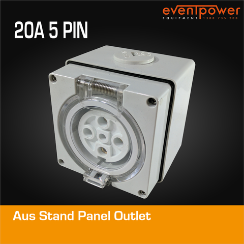 Aus Stand Panel Outlet 20A 5 PIN